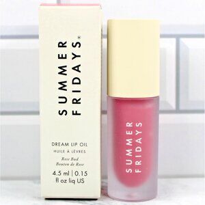 Summer Fridays Dream Lip Oil in ROSE BUD 4.5ml Hydrating Sheer Gloss NIB